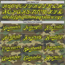 Загрузить изображение в средство просмотра галереи, Custom Camo Neon Yellow-Black Authentic Salute To Service Baseball Jersey