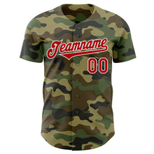 Charger l'image dans la galerie, Custom Camo Red-White Authentic Salute To Service Baseball Jersey