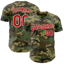 Charger l'image dans la galerie, Custom Camo Red-White Authentic Salute To Service Baseball Jersey