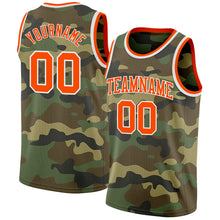 Laden Sie das Bild in den Galerie-Viewer, Custom Camo Orange-White Authentic Salute To Service Basketball Jersey