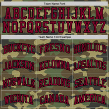 Laden Sie das Bild in den Galerie-Viewer, Custom Camo Maroon-Black Authentic Salute To Service Basketball Jersey