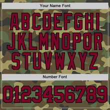 Laden Sie das Bild in den Galerie-Viewer, Custom Camo Maroon-Black Authentic Salute To Service Basketball Jersey