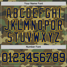 Laden Sie das Bild in den Galerie-Viewer, Custom Camo Navy-Gold Authentic Salute To Service Basketball Jersey