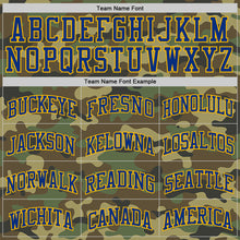 Laden Sie das Bild in den Galerie-Viewer, Custom Camo Royal-Gold Authentic Salute To Service Basketball Jersey