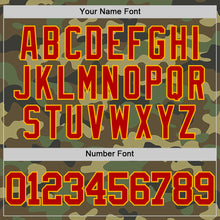 Laden Sie das Bild in den Galerie-Viewer, Custom Camo Red-Gold Authentic Salute To Service Basketball Jersey