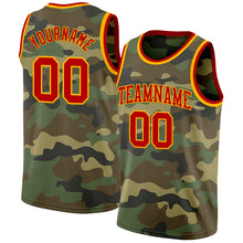 Laden Sie das Bild in den Galerie-Viewer, Custom Camo Red-Gold Authentic Salute To Service Basketball Jersey