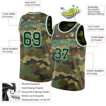 Laden Sie das Bild in den Galerie-Viewer, Custom Camo Green-White Authentic Salute To Service Basketball Jersey