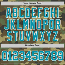 Laden Sie das Bild in den Galerie-Viewer, Custom Camo Teal-White Authentic Salute To Service Basketball Jersey