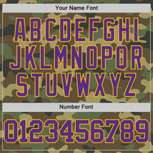 Laden Sie das Bild in den Galerie-Viewer, Custom Camo Purple-Gold Authentic Salute To Service Basketball Jersey