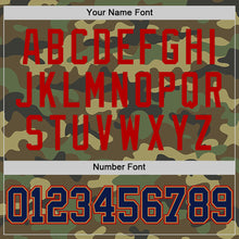 Laden Sie das Bild in den Galerie-Viewer, Custom Camo Navy Old Gold-Red Authentic Salute To Service Basketball Jersey