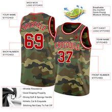 Загрузить изображение в средство просмотра галереи, Custom Camo Red-White Authentic Salute To Service Basketball Jersey