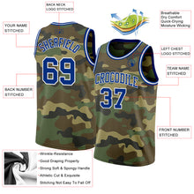 Загрузить изображение в средство просмотра галереи, Custom Camo Royal-White Authentic Salute To Service Basketball Jersey