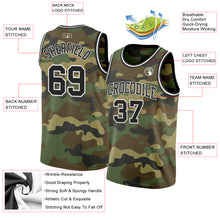 Laden Sie das Bild in den Galerie-Viewer, Custom Camo Black-White Authentic Salute To Service Basketball Jersey