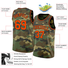 Загрузить изображение в средство просмотра галереи, Custom Camo Orange-Black Authentic Salute To Service Basketball Jersey