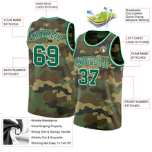 Laden Sie das Bild in den Galerie-Viewer, Custom Camo Kelly Green-White Authentic Salute To Service Basketball Jersey