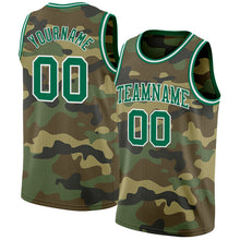 Laden Sie das Bild in den Galerie-Viewer, Custom Camo Kelly Green-White Authentic Salute To Service Basketball Jersey