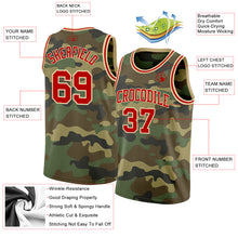 Laden Sie das Bild in den Galerie-Viewer, Custom Camo Red-Cream Authentic Salute To Service Basketball Jersey