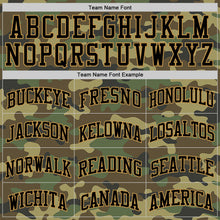 Загрузить изображение в средство просмотра галереи, Custom Camo Black-Old Gold Authentic Salute To Service Basketball Jersey