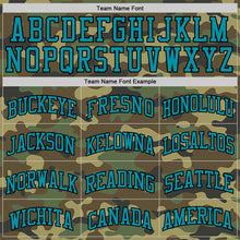 Laden Sie das Bild in den Galerie-Viewer, Custom Camo Teal-Black Authentic Salute To Service Basketball Jersey