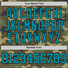 Laden Sie das Bild in den Galerie-Viewer, Custom Camo Teal-Black Authentic Salute To Service Basketball Jersey
