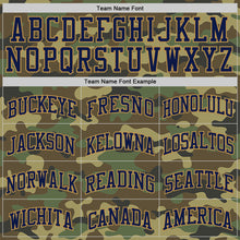 Загрузить изображение в средство просмотра галереи, Custom Camo Navy-Old Gold Authentic Salute To Service Basketball Jersey