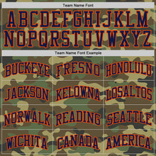 Загрузить изображение в средство просмотра галереи, Custom Camo Navy-Orange Authentic Salute To Service Basketball Jersey