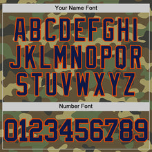Загрузить изображение в средство просмотра галереи, Custom Camo Navy-Orange Authentic Salute To Service Basketball Jersey