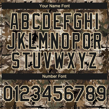 Charger l'image dans la galerie, Custom Camo Black-Cream 3D Woodland Camo Authentic Salute To Service Baseball Jersey