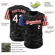 Charger l'image dans la galerie, Custom Camo White-Red 3D American Flag  Authentic Salute To Service Baseball Jersey