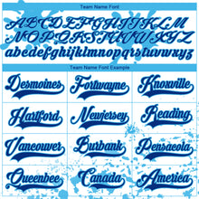 Загрузить изображение в средство просмотра галереи, Custom Camo Royal Sky Blue-White Splash Hockey Lace Neck Jersey