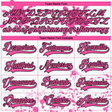 Загрузить изображение в средство просмотра галереи, Custom Camo Pink Black-White Splash Hockey Lace Neck Jersey