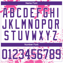 Load image into Gallery viewer, Custom Camo Purple Pink-White Splash Hockey Lace Neck Jersey