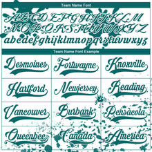 Laden Sie das Bild in den Galerie-Viewer, Custom Camo Teal Black-White Splash Hockey Lace Neck Jersey