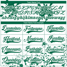 Laden Sie das Bild in den Galerie-Viewer, Custom Camo Kelly Green Black-White Splash Hockey Lace Neck Jersey