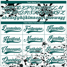 Laden Sie das Bild in den Galerie-Viewer, Custom Camo Midnight Green Black-White Splash Hockey Lace Neck Jersey