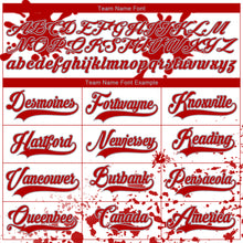 Laden Sie das Bild in den Galerie-Viewer, Custom Camo Red Black Gray-White Splash Hockey Lace Neck Jersey