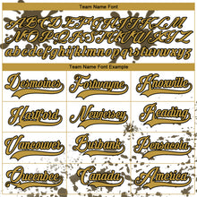 Laden Sie das Bild in den Galerie-Viewer, Custom Camo Old Gold Olive Black-White Splash Hockey Lace Neck Jersey