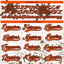 Laden Sie das Bild in den Galerie-Viewer, Custom Camo Orange Olive Black-White Splash Hockey Lace Neck Jersey