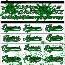 Загрузить изображение в средство просмотра галереи, Custom Camo Grass Green Black-White Splash Hockey Lace Neck Jersey