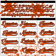 Laden Sie das Bild in den Galerie-Viewer, Custom Camo Orange Black-White Splash Hockey Lace Neck Jersey
