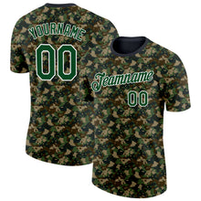 Charger l'image dans la galerie, Custom Camo Green-White Woodland Digital Camouflage Pixel Salute To Service Performance T-Shirt