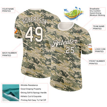 Charger l'image dans la galerie, Custom Camo Cream-Black Desert Digital Camouflage Pixel Salute To Service Performance T-Shirt