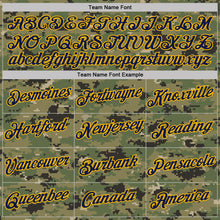 Charger l'image dans la galerie, Custom Camo Navy-Gold Woodland Forest Digital Camouflage Pixel Salute To Service Performance T-Shirt