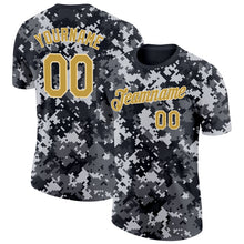 Charger l'image dans la galerie, Custom Camo Old Gold-Cream Urban Digital Camouflage Pixel Salute To Service Performance T-Shirt