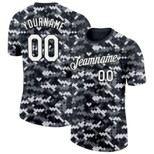 Charger l'image dans la galerie, Custom Camo White-Black Urban Digital Camouflage Pixel Salute To Service Performance T-Shirt