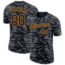 Charger l'image dans la galerie, Custom Camo Brown-Yellow Wave Digital Camouflage Salute To Service Performance T-Shirt