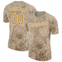 Charger l'image dans la galerie, Custom Camo Old Gold-White Desert Digital Camouflage Salute To Service Performance T-Shirt