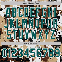 Charger l'image dans la galerie, Custom Camo Midnight Green-White Desert Digital Camouflage Pixel Salute To Service Performance T-Shirt
