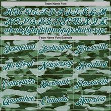 Charger l'image dans la galerie, Custom Camo Midnight Green-White Woodland Forest Digital Camouflage Pixel Salute To Service Performance T-Shirt