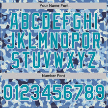 Charger l'image dans la galerie, Custom Camo Teal-White Ocean Digital Camouflage Pixel Salute To Service Performance T-Shirt